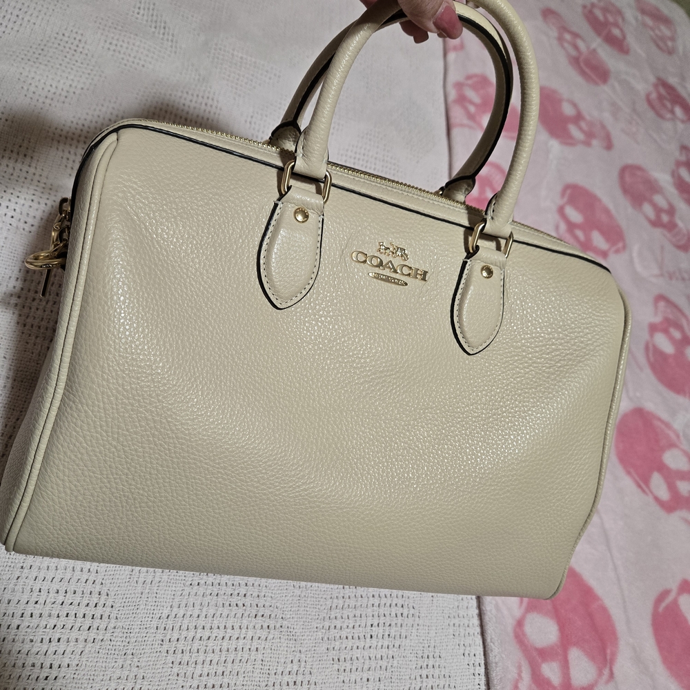 Coach Beige Leather Satchel